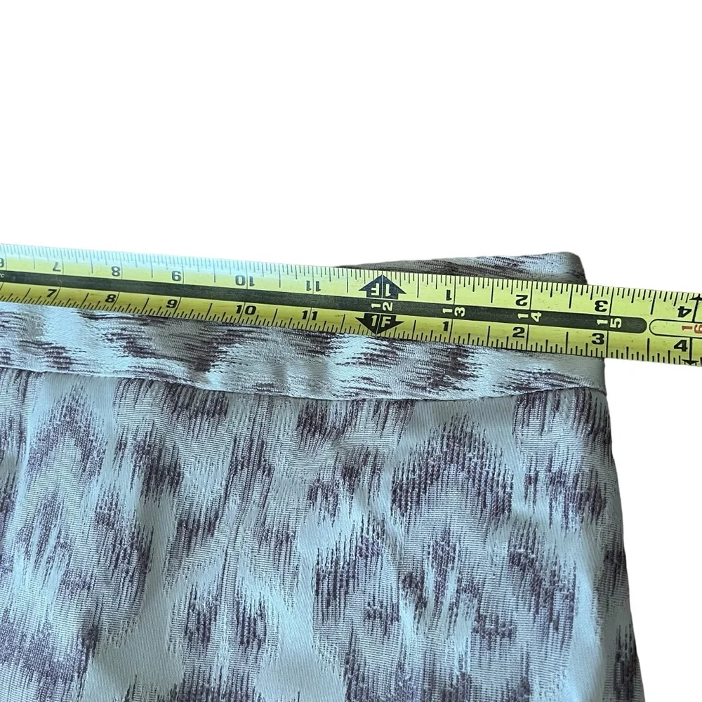 Ann‎ Taylor Womens 6P Petite Beige Purple Print Lined Dressy Mini Skirt Back Zip